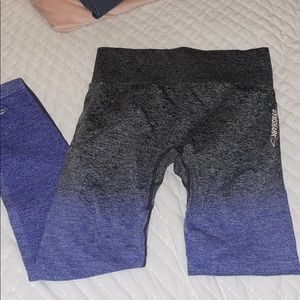 GymShark Dark grey-blue Ombré high waisted legging